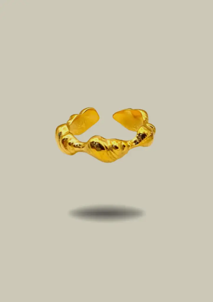 Anillo Pluma Dorado 