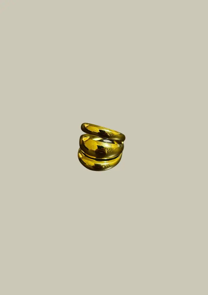 Anillo Triple Dorado 